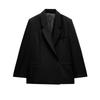 Spring Lapel Long Sleeves Double Breasted Loose Casual Suit Jacket 2010719 2010729 2010738