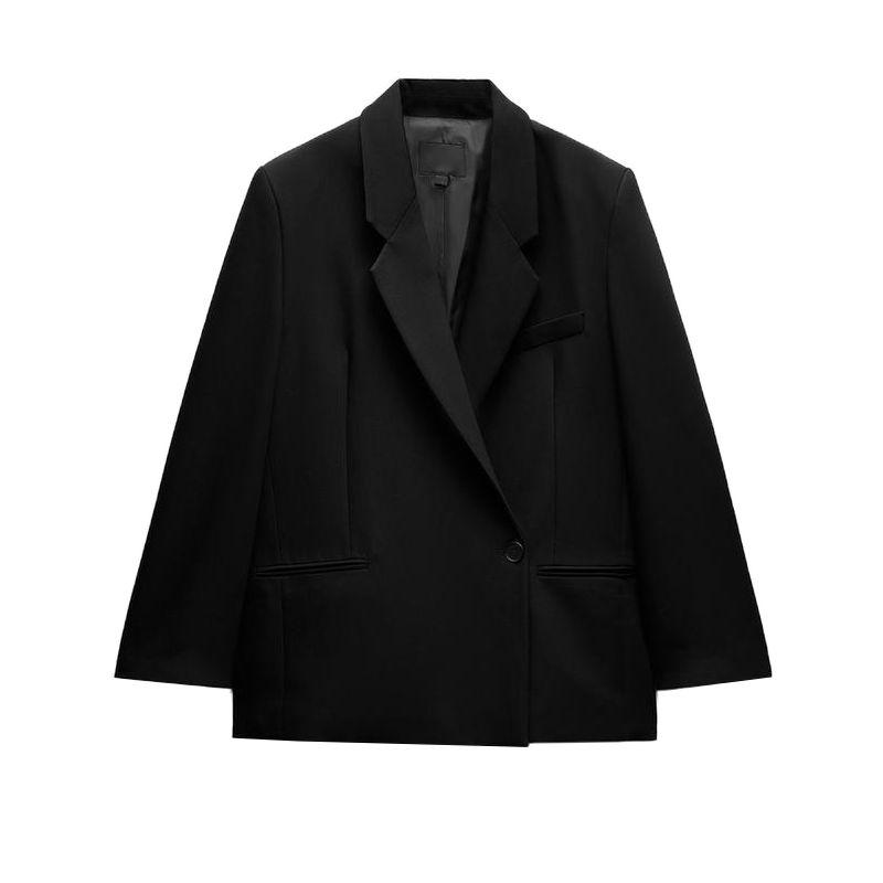 Spring Lapel Long Sleeves Double Breasted Loose Casual Suit Jacket 2010719 2010729 2010738