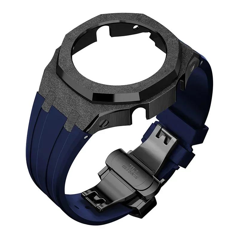 Zestaw modyfikacyjny Gen4 do Casioak GM2100 Metalowa obudowa ze stali nierdzewnej Gumowy pasek Zestaw do modyfikacji Akcesoria Casioak GM-2100 ze śrubami