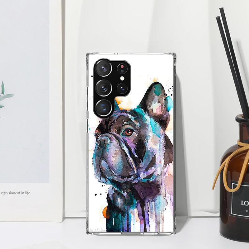 French Bulldog Dog Pug Phone Case For Samsung Galaxy S26 S25 Edge S24 FE S23 S22 Ultra S21 Plus S20 + Art Fundas Back Cover Gala