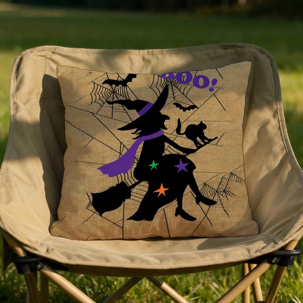 

Scary Halloween Bat Pumpkin Cushion Cover Soft Reversible Durable Pillow Cover MultiScene Use for Home Car Daily Comfort 30X30cm