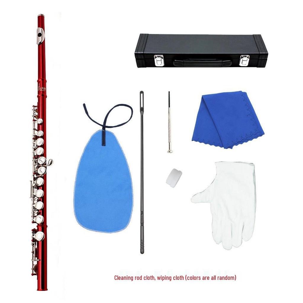 LADE 16-Hole C Key Colored Flute for Children, Students, & Adults - Professional Western Musical Instrument.