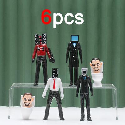 Skibidi Tuvalet Adamı Kamera Aksiyon Figürü - PVC Koleksiyon Oyuncak TV Hoparlör Adam Model Ev Dekorasyonları