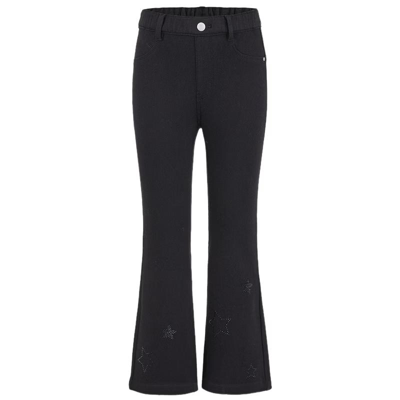 Little MO&Co. Girls Plush-Lined Star Flared Jeans 140