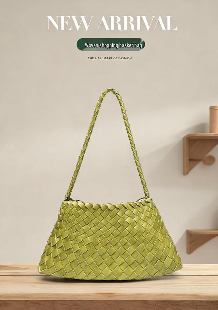 Borsa intrecciata fatta a mano: Borsa a Tote Retro alla Moda, Versatile da Portare Sottobraccio o a Spalla, Perfetta per Mamma e Bambino.