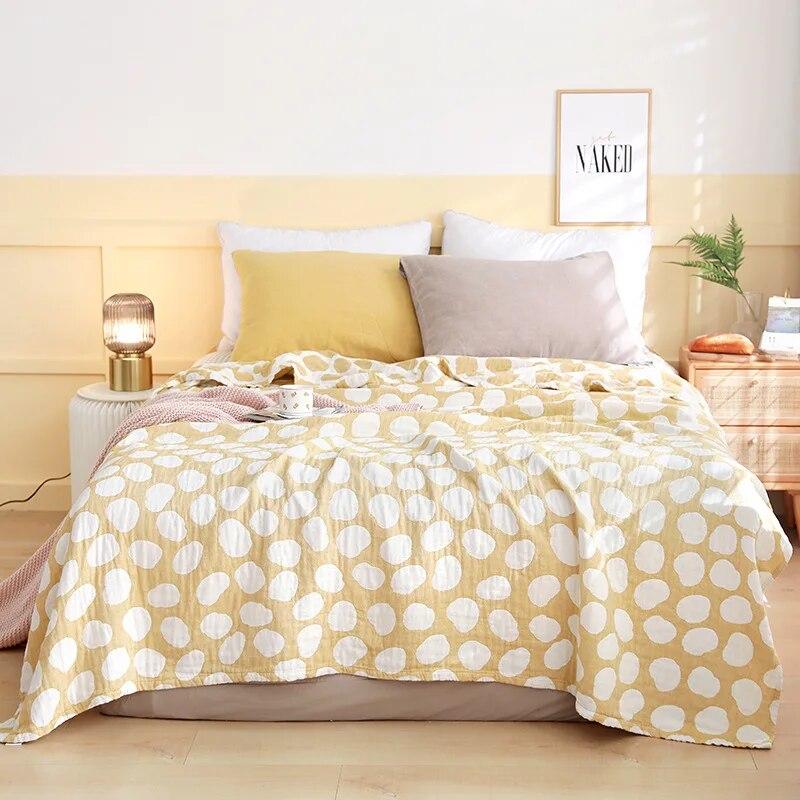 Plaid Blanket for Bed Double Queen King Bedspread Gauze Summer Thin Towel Quilt Coverlet Autumn Winter Sheet Bed Sofa Cover