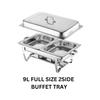 Nerezová ocelová talířová sada na ohřívání jídla v plné velikosti, servírovací tác, párty, catering, ohřívač jídla