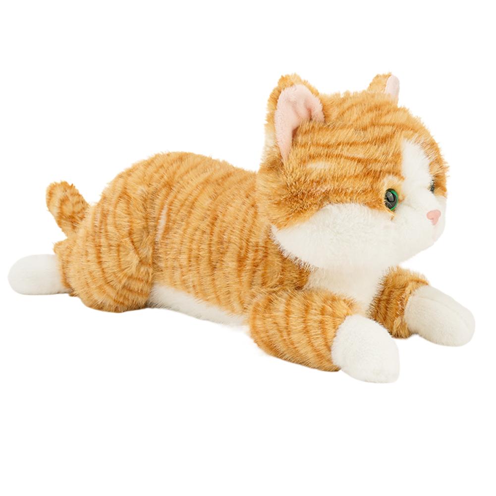 30Cm Fluffy Striped Cat Plush Doll Kitten Toy Cartoon Cute Cushion Pillow Home Decoration Children'S Gift Toy