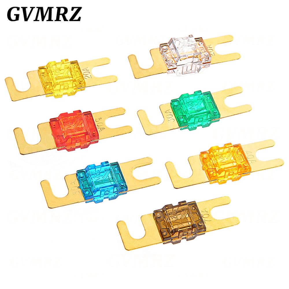 ANL Gold Plated Stud Car Fuses Mini Car Stereo Audio AFS Fuse 20A 30A 40A 50A 60A 70A 80A 100A 125A 150A 32V Auto Fuse Fuses Hot 40A 5PCS