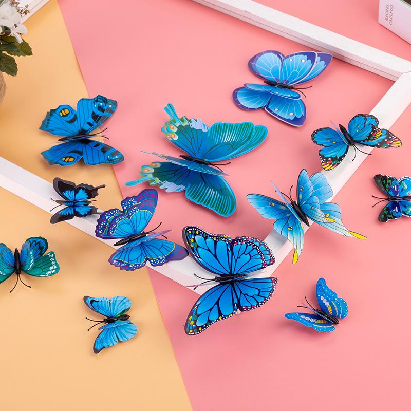 3D Double-Layer Butterfly Wall Stickers for Home Decor