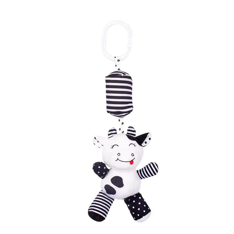 New Baby Animal Rattles Bed Stroller Bell Toys Newborn Grab Ability Training Dolls Educational Plush Infant Toy 0-12 Month