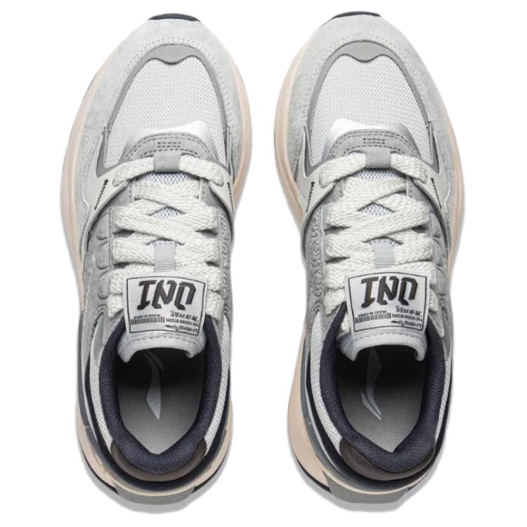 New LiNing Cushioning Wear Resistant Low Top Casual Shoes Women's Gray AGCV010-2
