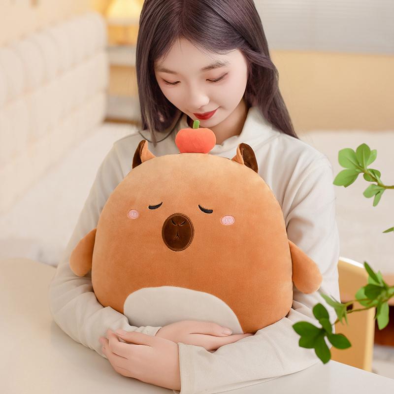 36cm Cute Animal Plush Toy Small Penguin Dinosaur Fox Capybara Dog Panda Bear Pillow Soft Sofa Bed Decoration Gift