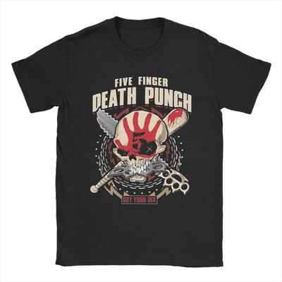 5FDP Five Finger Death Punch Camiseta Gráfica Camisetas de Algodão Para Homens Camiseta Estampada Harajuku Manga Curta Streetwear Top Tees