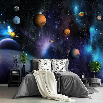 Kids Planet Muurschilderingen Melkweg Zonnestelsel Muurschilderingen Sterrennacht Hemel Plafond Behang Heelal Voor Woonkamer Slaapkamer Behang