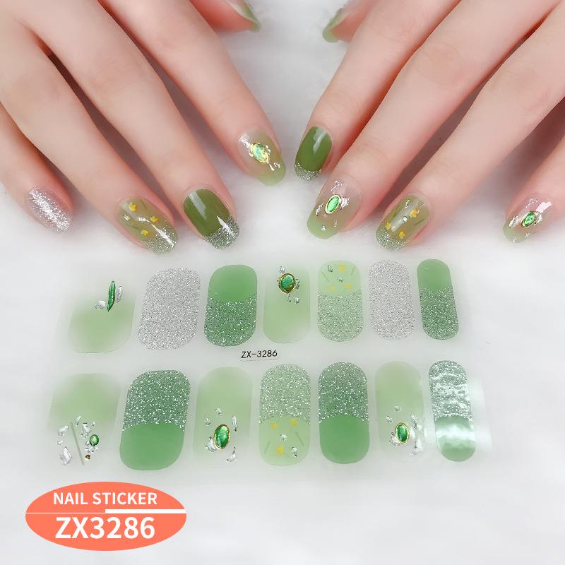 ZX 3D Gel Nail Polish Stickers: Easy-to-Use, Safe, and Healthy Imitation Diamond Adhesive for Stunning Nail Art.