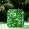 Christmas Theme Cube Squeeze Toy Stress Relief Transparent Block Pinch Toy  Office Desk Toy