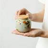 Chinese Ceramic Tea Caddy Hand-painted Persimmon Tea Jar Travel Tea Bag Storage Box Sealed Container Storage Tank Teaware
