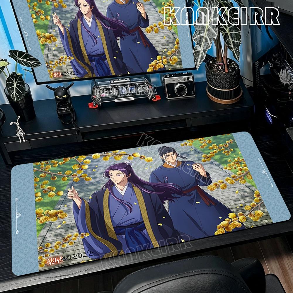 Anime Apotheker-Tagebücher Mauspads XXL Gamer Computer HD Mauspads Natürlicher Gummi Rutschfeste Teppiche XXL Tischmatten Schreibtischzubehör