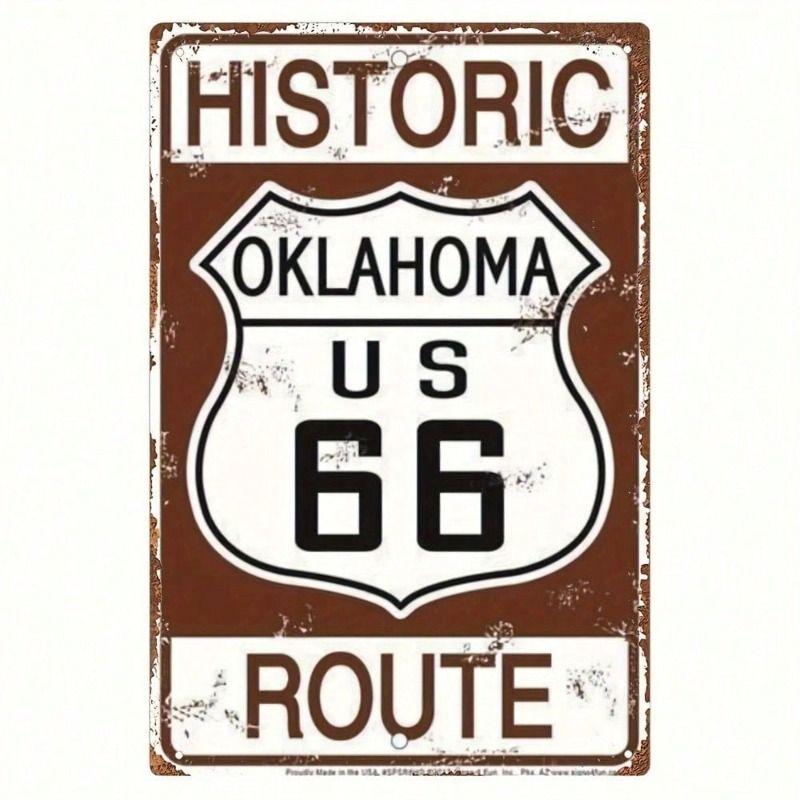 

Vintage US 66 Highway Metal Poster Wall Art Gift for Man Garage