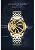 SANDA Men's Automatic Skeleton Watch with Starry Sky Dial, Luminous, Waterproof