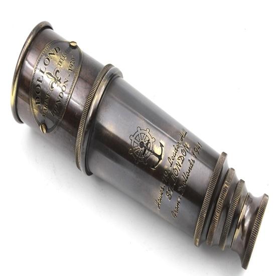 1920 Ship Captain's Working Telescope Brass Made Spyglass With Wooden Box Pirate's Instrument Brass Maritime Instruments Best Gift