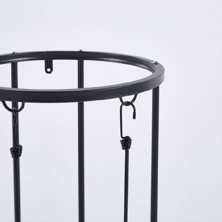 Sturdy Steel Vertical Ball Storage Rack With Wheels Efficient Organizers For Indoor Outdoor Sports Gears Easy To Move