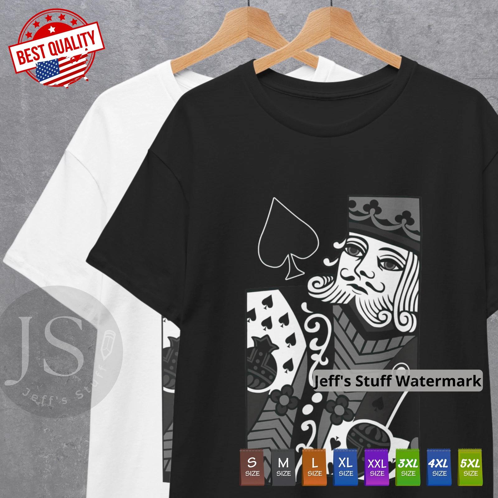 

Poker King Style T Shirt Lucky Las Vegas Vintage Retro Clothing Tee Dad Mom Gift M