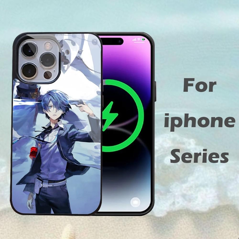 P-Persona 5 Anime Phone Case For IPhone 16 15 14 13 Pro Max 11 12 Mini Alex Mirror For Magsafe Wireless Charging Cover