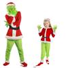 Costum Verde Grinch Pentru Adulți Și Copii Costume de Crăciun Ținută de Petrecere Cu Mască Piesă de Cap Pentru Festivitățile de Sărbători