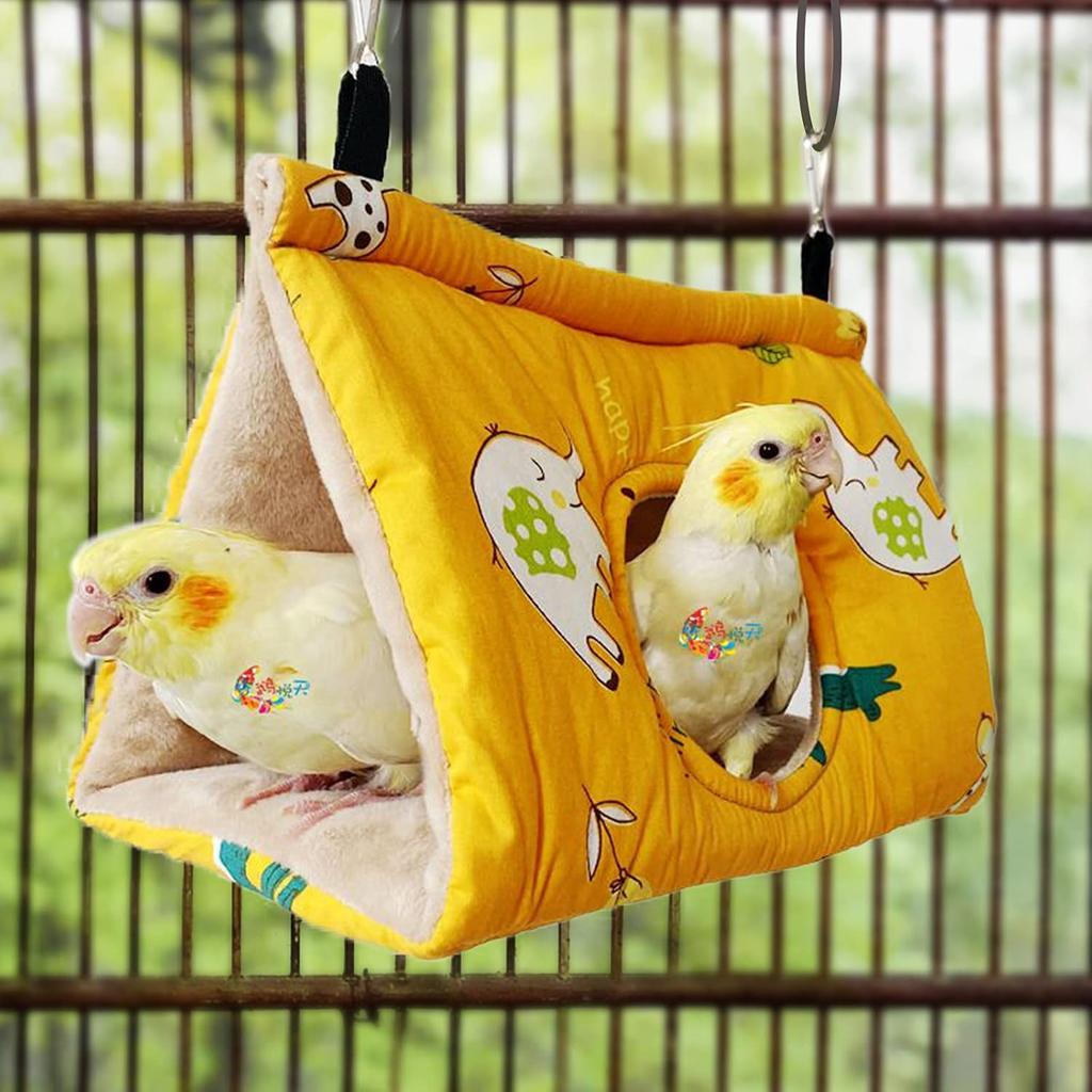 1pc Winter Warm Parrot Snuggle Hut & Hanging Bed, Softest Material Cage Accessory, Perfect for Cockatiels & Parakeets