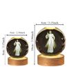 1 unidad, luz de noche religiosa Jesús Llama, diámetro 2,36 o 3,15 pulgadas, globo de cristal para regalo de cumpleaños, decoración de lámpara de escritorio para el hogar con