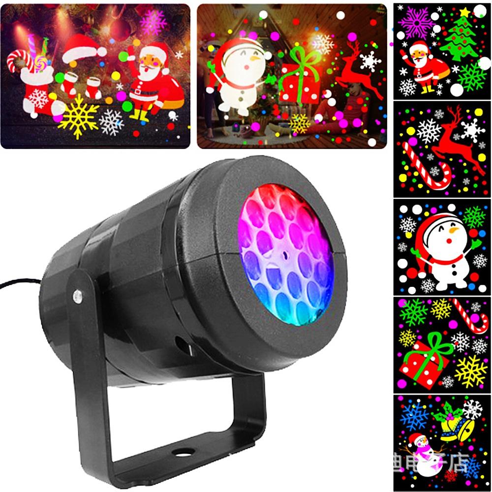 LED Projector Night Light Snowflake Projector Outdoor Lamp 360° Rotating Home Festivals Party Decoration