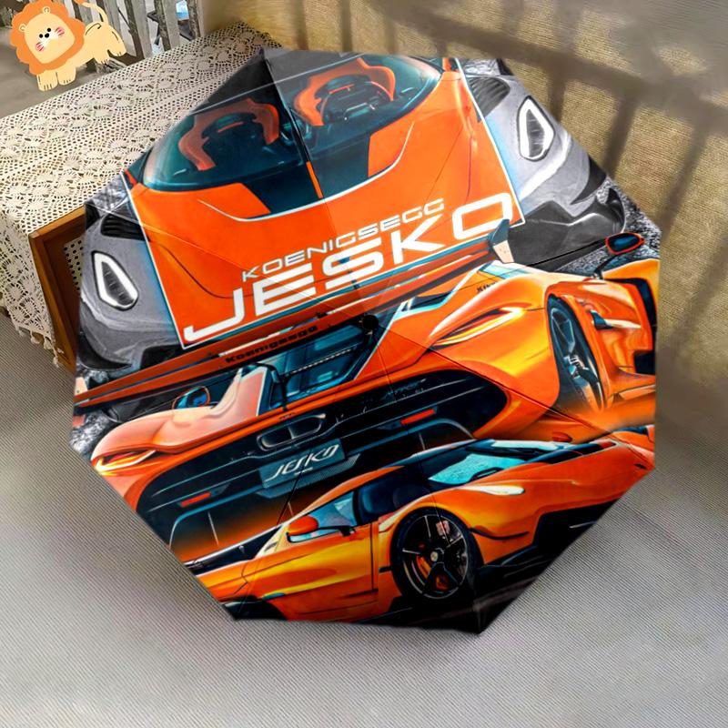 Koenigsegg Jesko: Elegance Folding umbrella Umbrella 8 paraphenoid bones light travel Sun umbrella