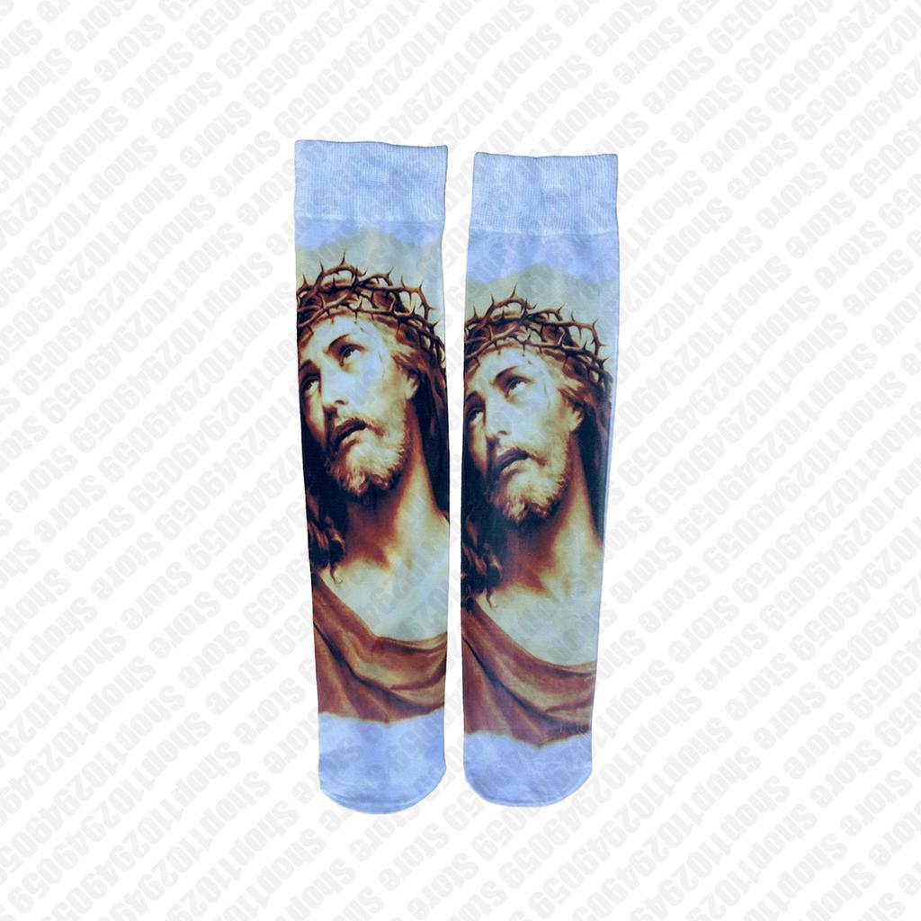Kawaii White Graffiti Letter Print Long Socks Harajuku Over Knee Thigh High Stockings Y2K Cosplay Cute Socks 2000S Tops Emo Girl