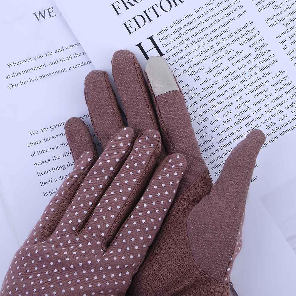 Women Driving Sunscreen Dot Short Gloves Sun Protection  Gloves