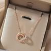 Women's Zircon-Inlaid Titanium Steel Slim Waist Necklace - Stylish & Versatile Collarbone Chain