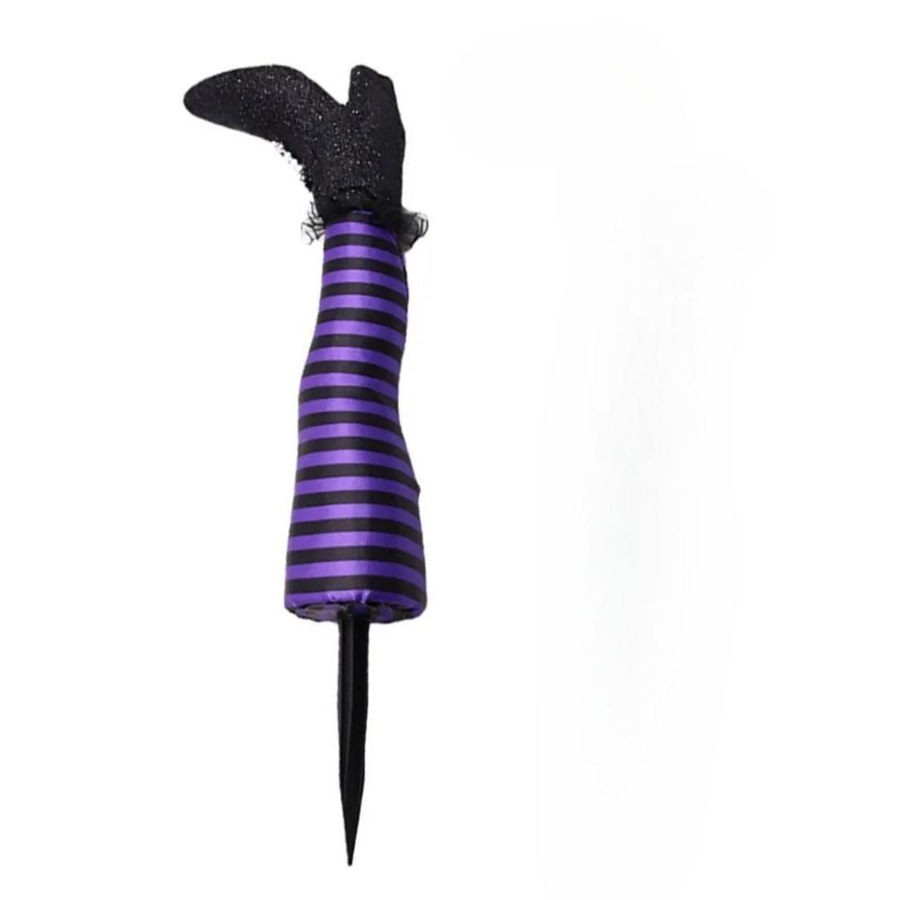 1PCS Halloween Decoration Evil Witch Leg Decoration Inverted Evil Witch Feet Boots Stakes Courtyard Lawn Outdoor Garden Props