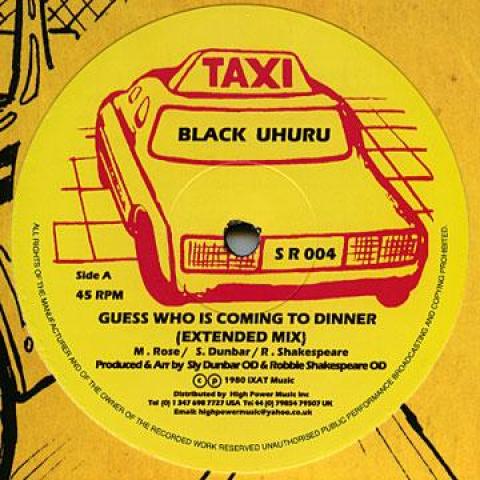

12inch Record BLACK UHURU - Guess Who Is Coming To Dinner (Exte SR00412 Taxi UK 1981 UK Reggae, Ska & Dub