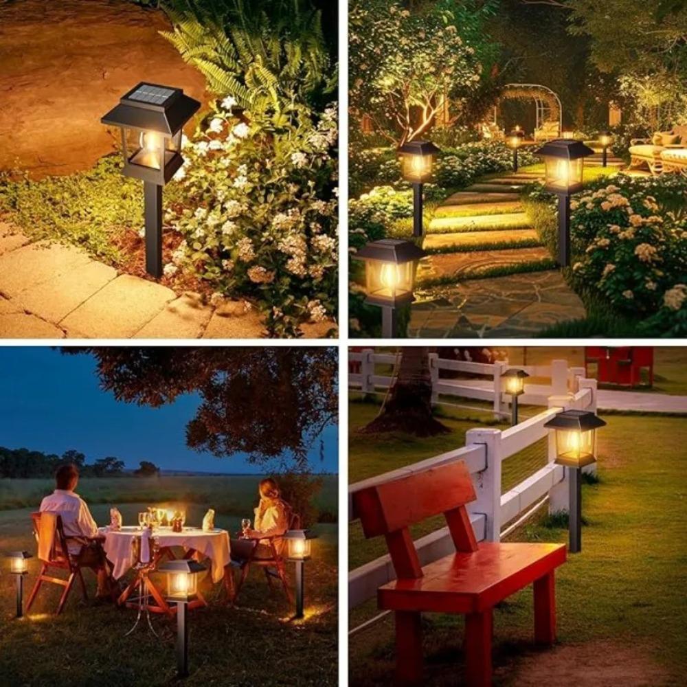 Outdoor Garden 2/6/12PCS Retro Solar Waterproof Signs for Courtyard Solar Lights Landscape Grassland Corridors