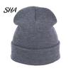 Daily Commuter Warm Gear Unisex Solid Color Knit Beanies, Classic Slouchy Skull Cap for Winter, Couple Matching Beanies Casual Headwear Men
