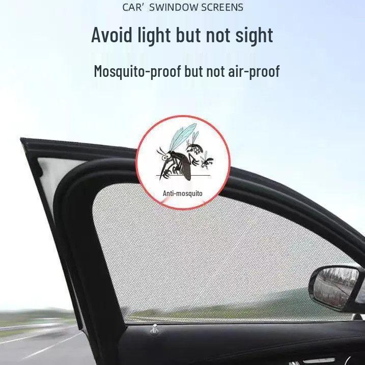 Car Window Anti-Mosquito Sunshade: Sun Protection & Heat Insulation Screen.