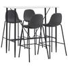 Día Y Noche - Día Y Noche High Table and Stools Set 5 Pieces Dark Gray Fabric
