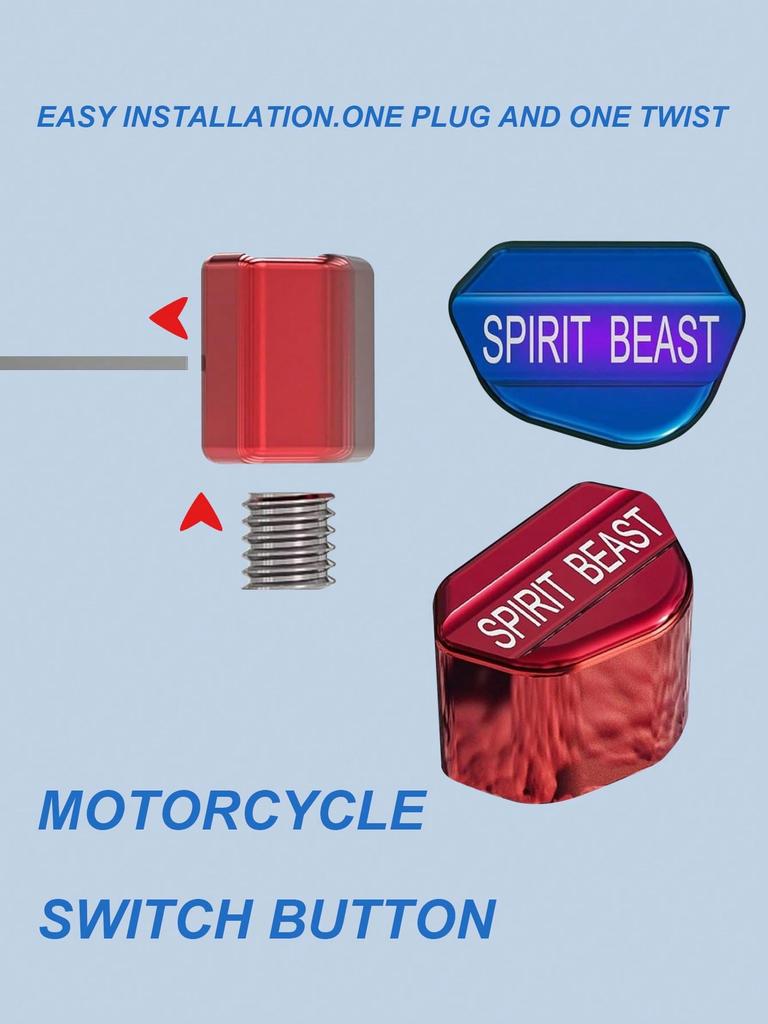Aluminum Motorcycle Switch Button Cover, Universal (Turn Signal/Headlight Key Cap), Aluminum Alloy Shell Decoration, Fits Motorc