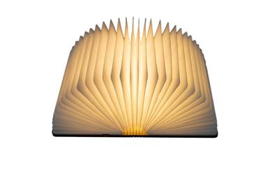 Indirekte Beleuchtung, buchförmige Leuchte 'Buchlampe', Schreibtischlampe, Tischleuchte, Schlafzimmer, wiederaufladbar, batteriebetrieben, kabellos, stilvoll, warmes Licht, schlank,
