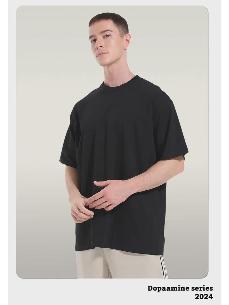 KITE Herr 300G Tung Bomull Lös Passform Amerikansk Stil T-Shirt - Kortärmad, Stor Storlek, Trendig Design