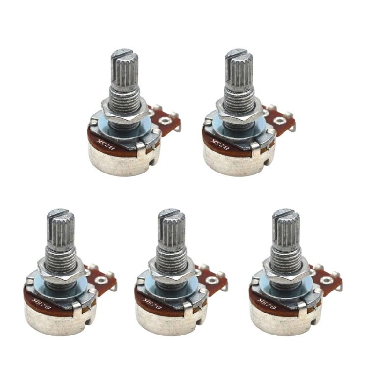 

5Pcs Electric Guitars Control Pot 25K A/B 18mm Pots Shaft Guitar Amp Potentiometer Replacement Guitar Accessories