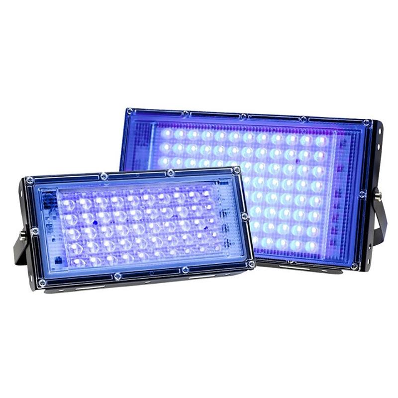100W 50W LED UV Flomlys Scene Blacklight Ultrafiolett Lampe Flomeffektlys for Halloween Jul Dans DJ Diskotek Fest Bar 220V
