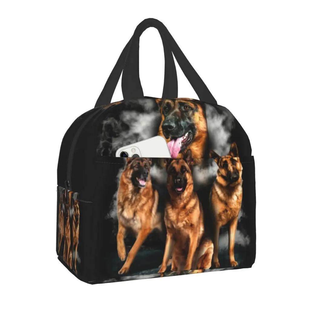 Custom Border Collie Lunch Bag Women Thermal Cooler Insulated Lunch Boxes for Kids School Children Fruit Fresh Storage Bag