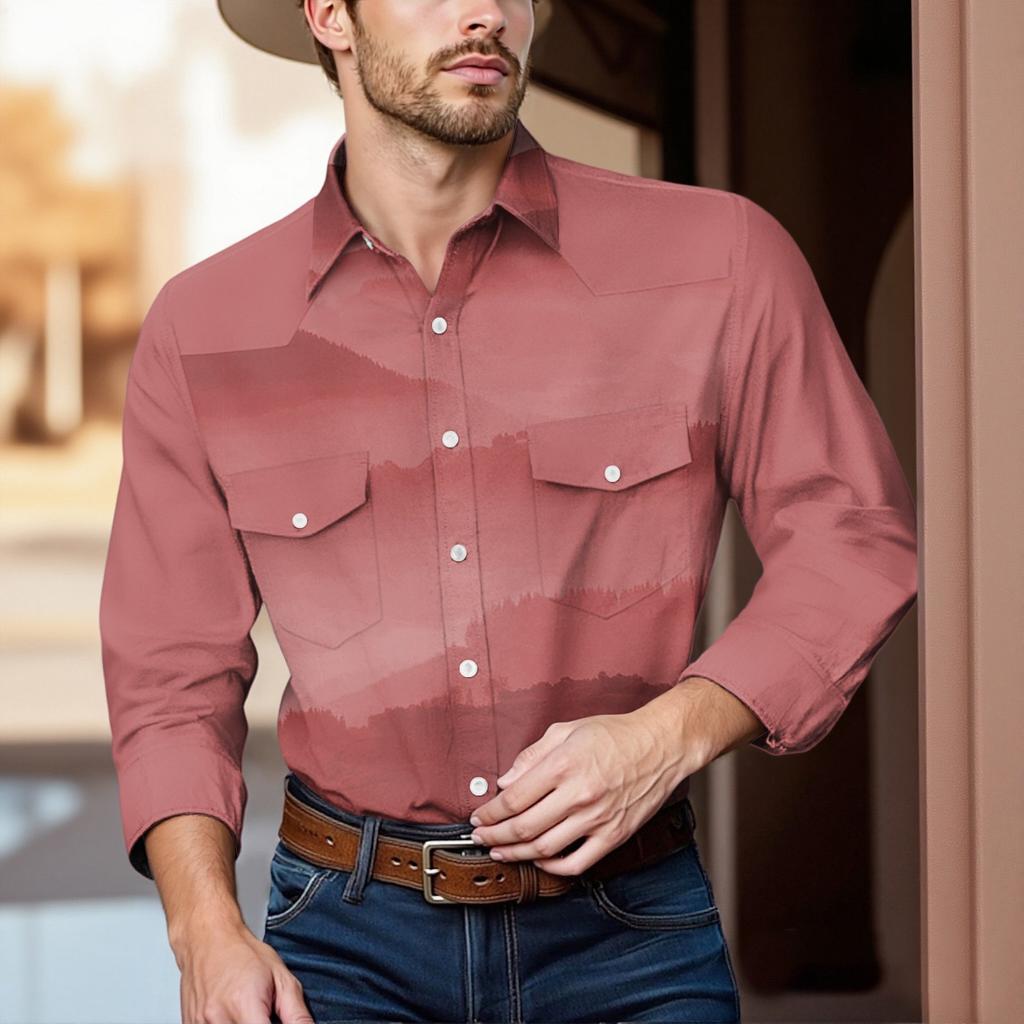 Men'S Fashionable Lapel And Shoulder Length Short Sleeved Casual Top